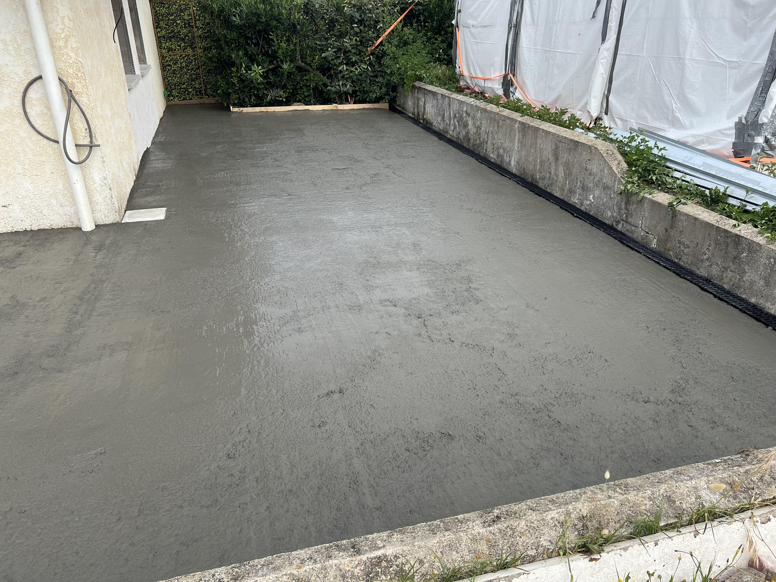 Maçonnerie terrasse en béton Biarritz